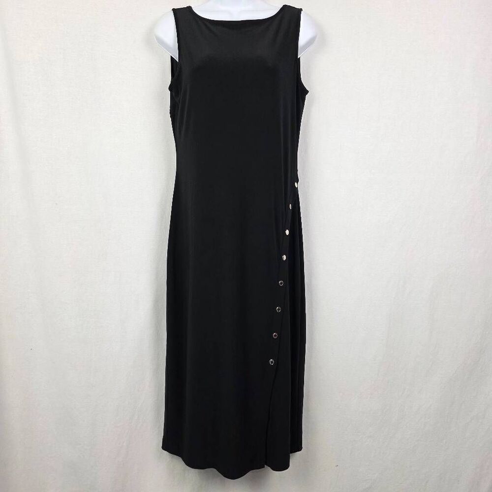 White House Black Market Black Maxi Dress Small Sleeveless Studded - Picture 3 of 11